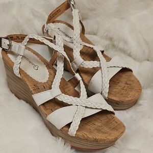 White Wedge Sandals